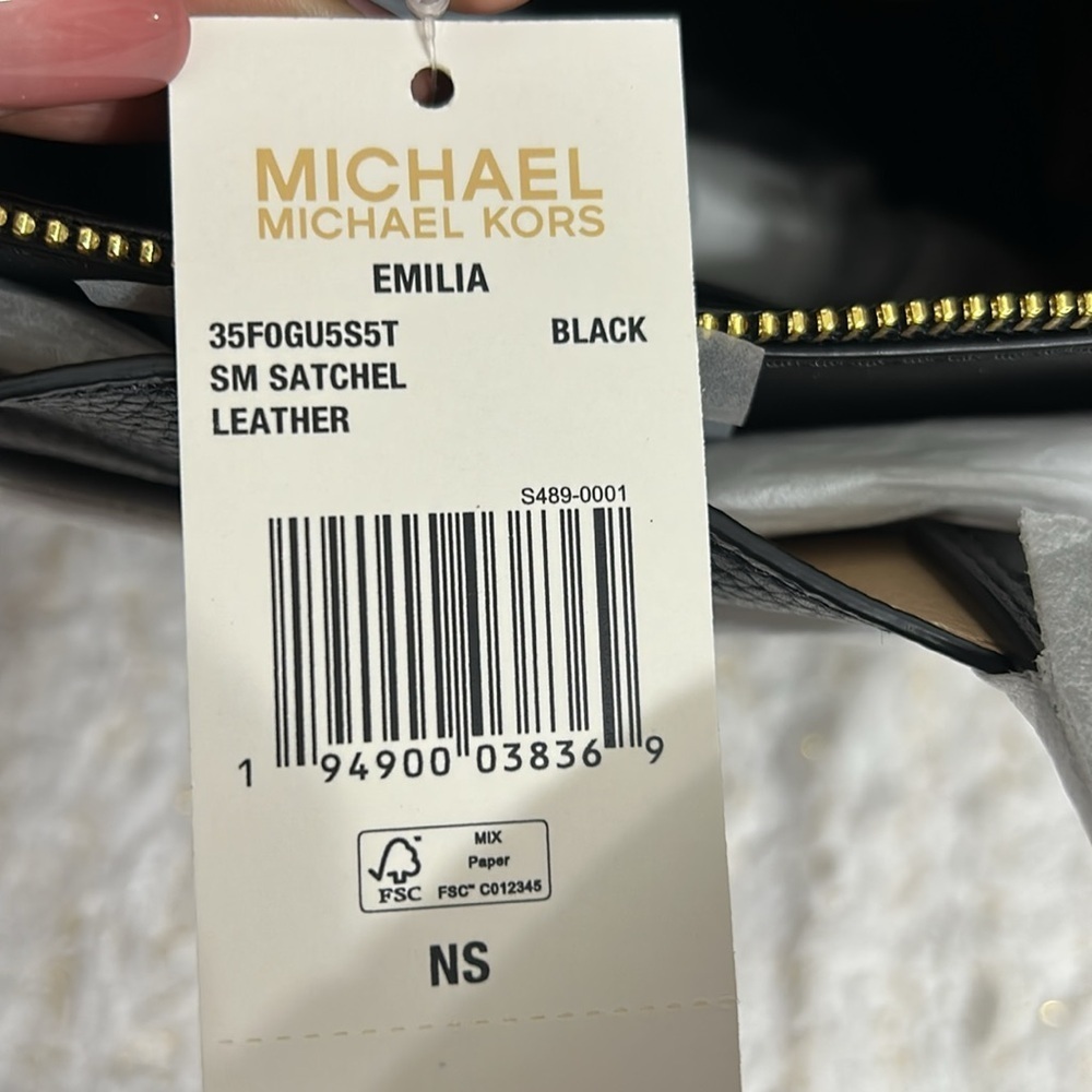 Michael kors Emilia Small Satchel - Black NWT - Picture 7 of 7